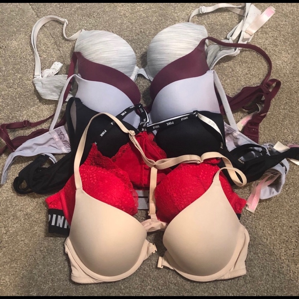 Pink bras
